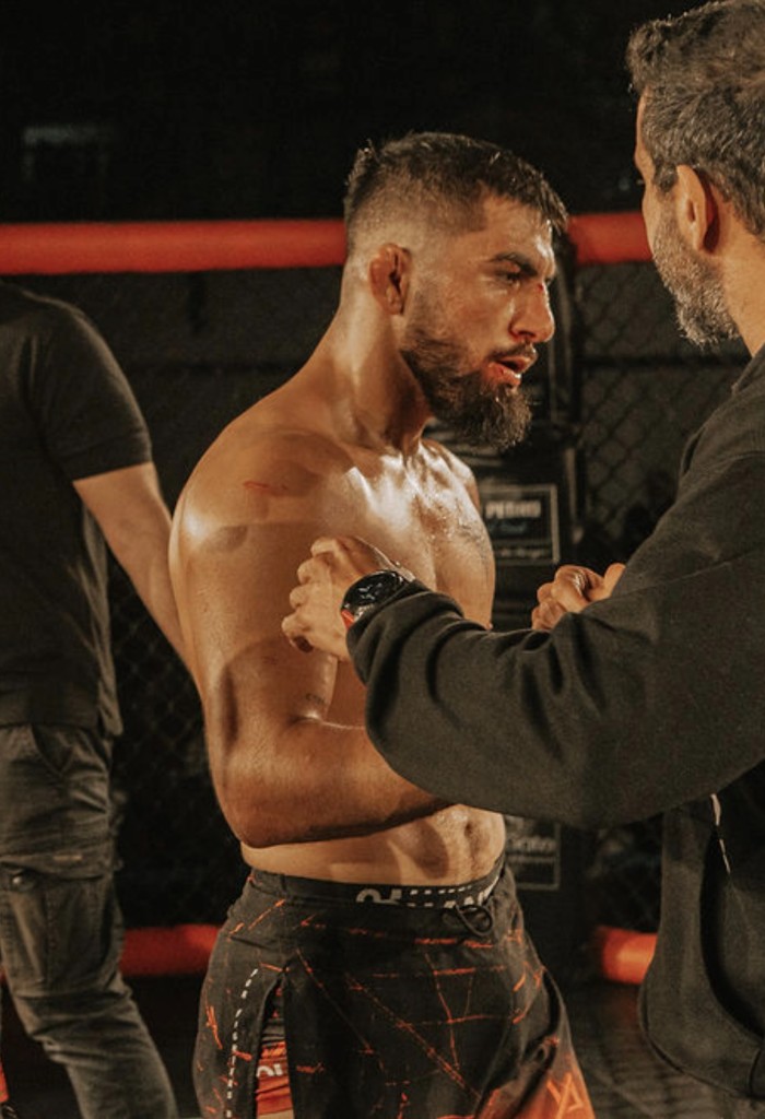 Post fight in the octagon
